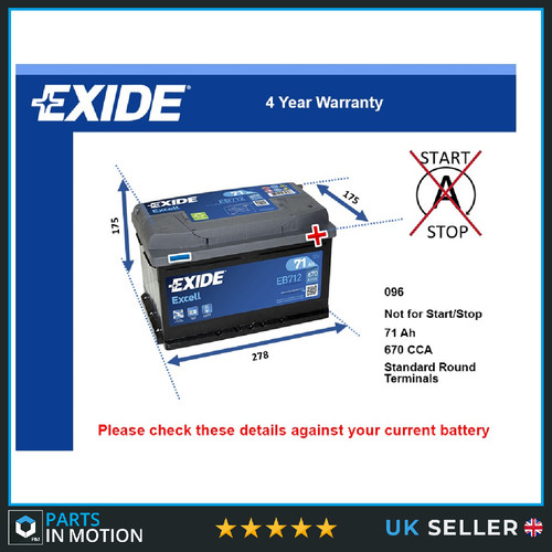 Car battery eb712 - car,