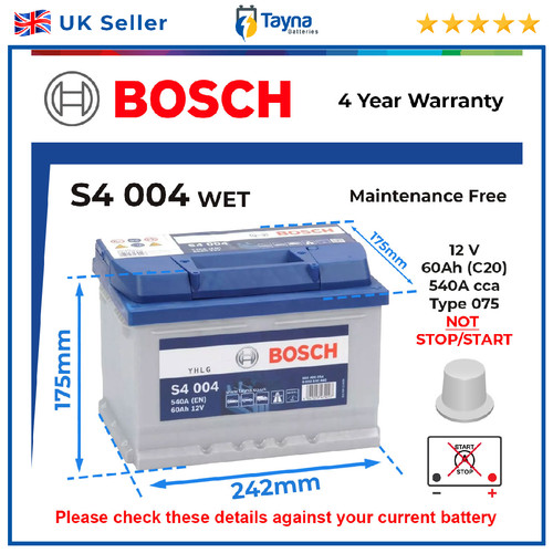 Car battery s4004 bosch - s4004,