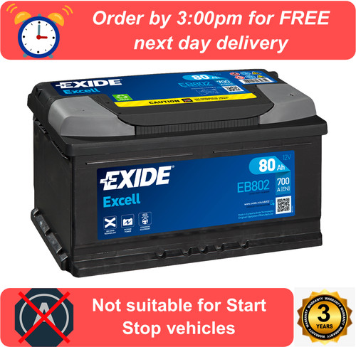 Eb802 exide excell - eb802, car