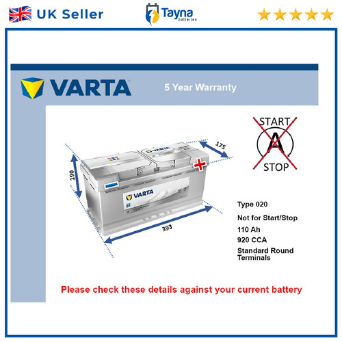 Car battery varta 020 - varta,