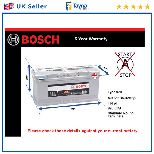 Car battery s5015 bosch - battery,