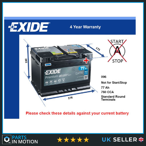 Car battery ea770 - car, 096