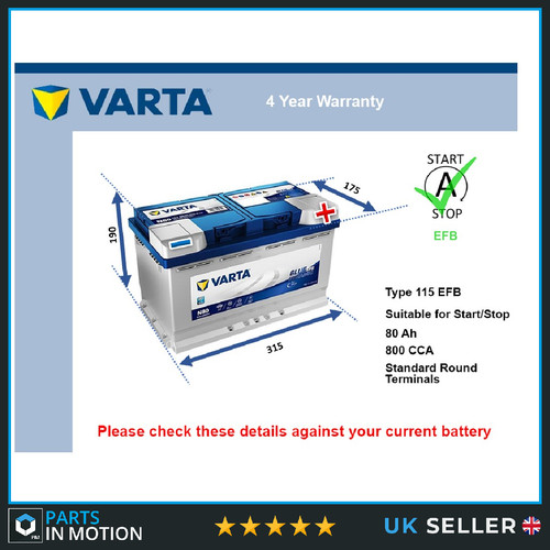 Efb car battery - battery, n80