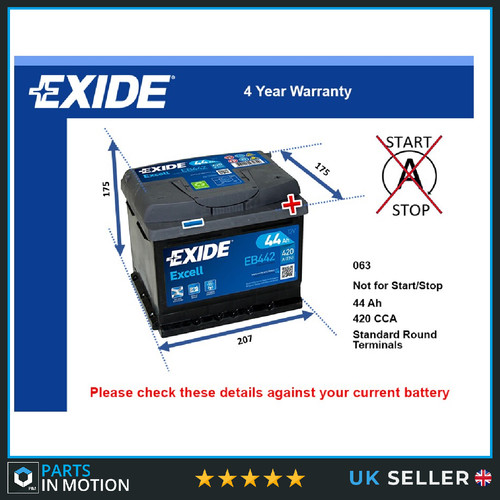 Car battery eb442 - car,