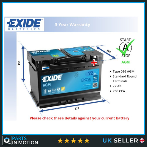 Car battery ek720 - battery,