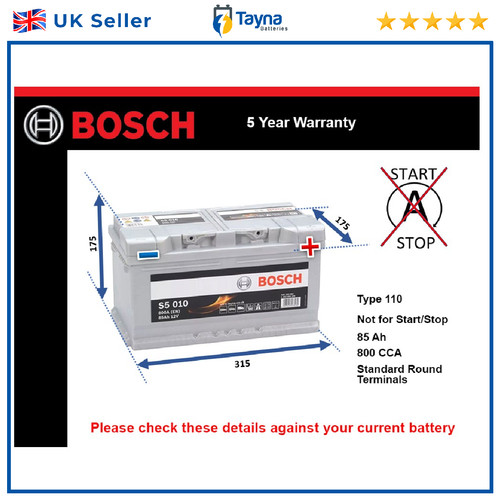 Car battery s5010 bosch 110 - car,