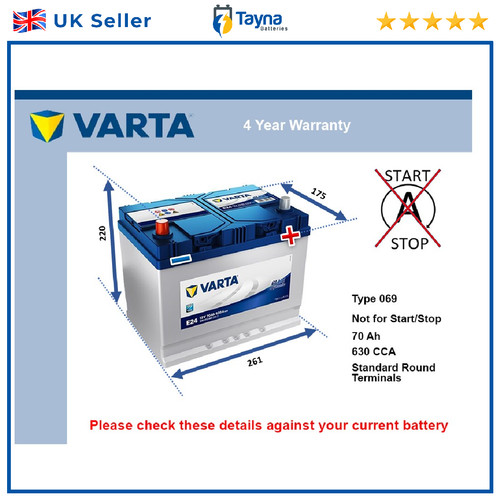 Car battery e24 varta 069 - car,