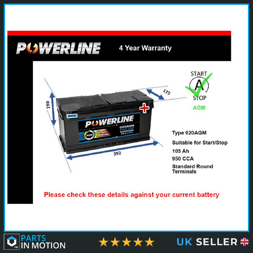 Agm car battery 020agm - car,