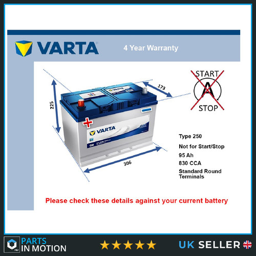 Car battery varta - car, g8