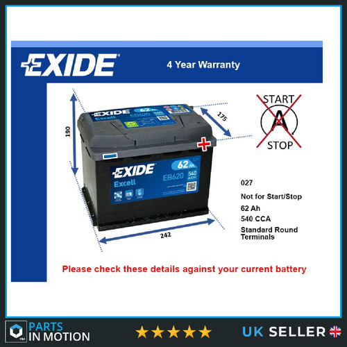 Car battery eb620 - car,