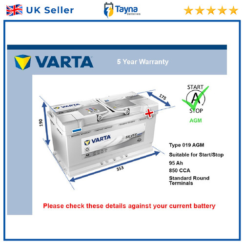 Agm car battery varta - car, 019