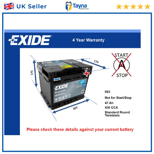 Car battery ea472 - battery, 063