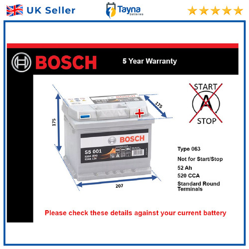 Car battery s5001 bosch - car,
