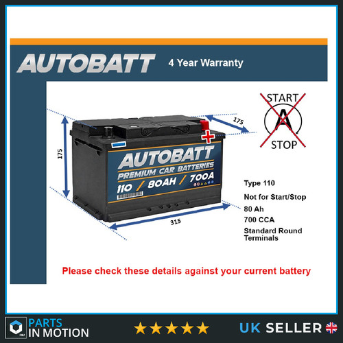 Car battery 110 - 110, autobatt