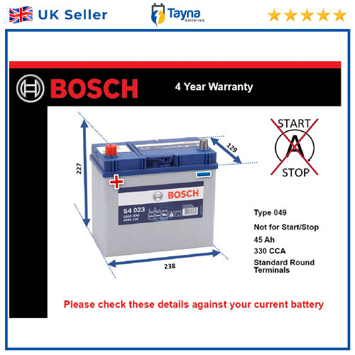Car battery s4023 bosch 049 - s4023,