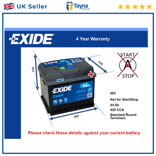Car battery eb442 - battery,