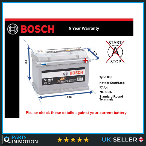 Car battery s5008 - battery,