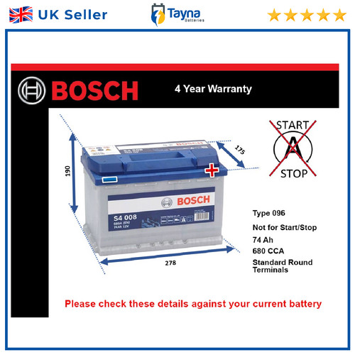 Car battery s4008 bosch - s4008, 096